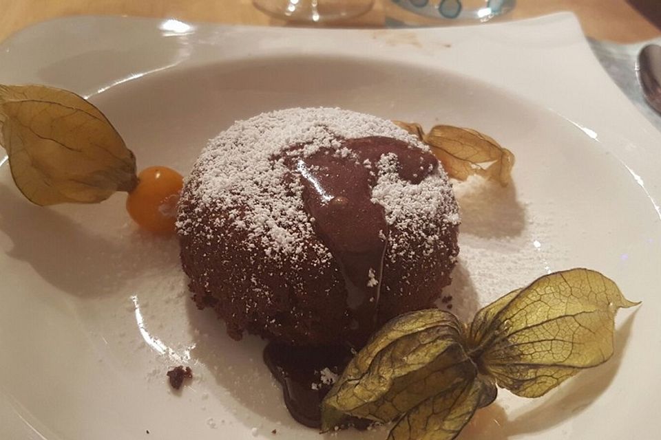 Schokoladenkuchen mit flüssigem Kern à la Italia