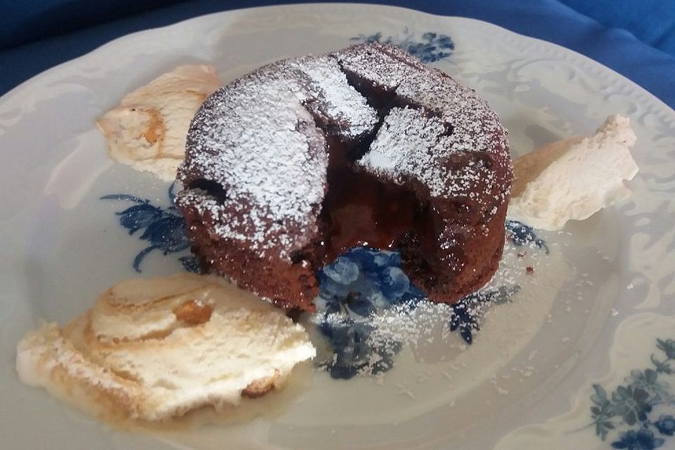 Schokoladenkuchen mit flüssigem Kern à la Italia