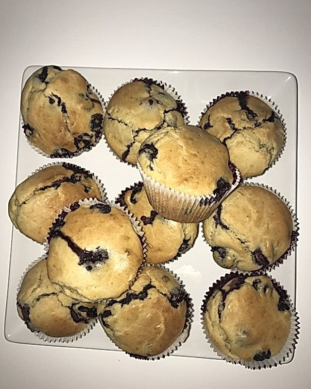 Blaubeer - Muffins ohne Zucker