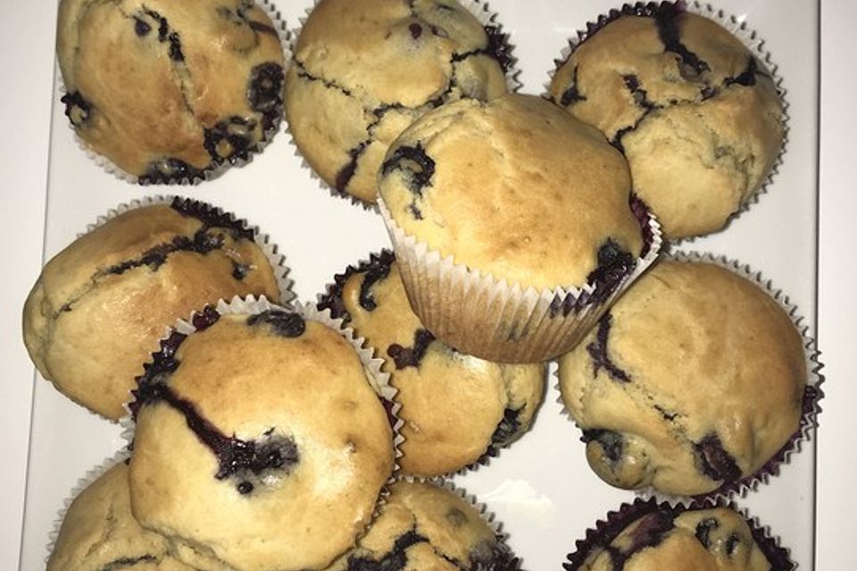 Blaubeer - Muffins ohne Zucker