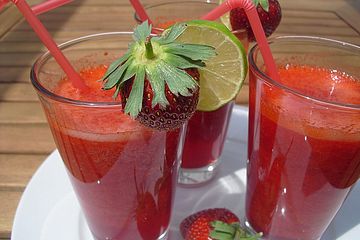 Erdbeerlimonade Mit Frischen Erdbeeren Von Schmausimausi Chefkoch 