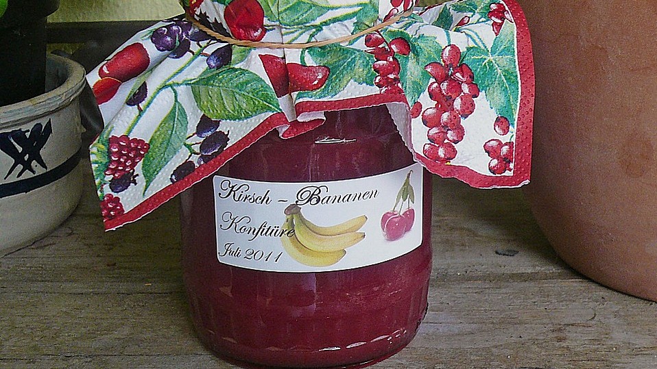 Bananen-Kirschen-Marmelade