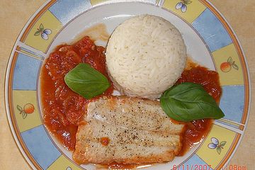 Tomaten - Balsamico Fisch aus dem Ofen
