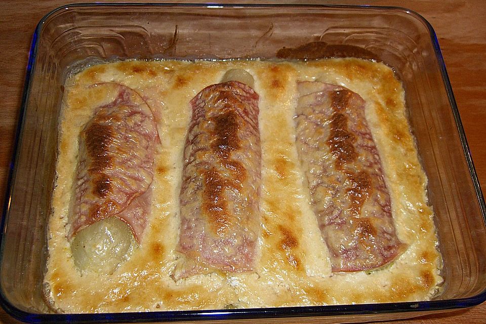 Chicoree - Auflauf mit Kochschinken und Parmesan