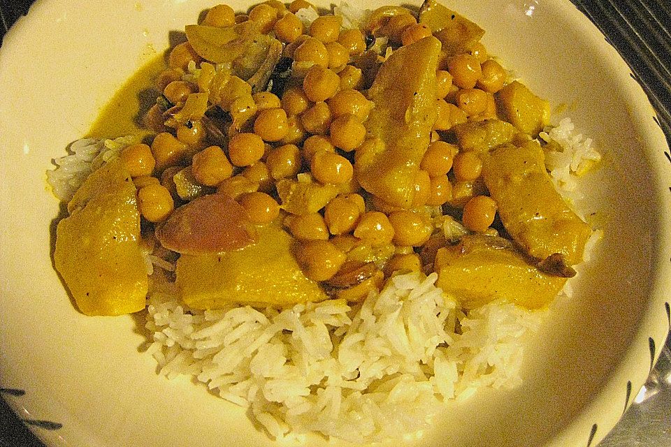 Apfel-Kichererbsen-Curry