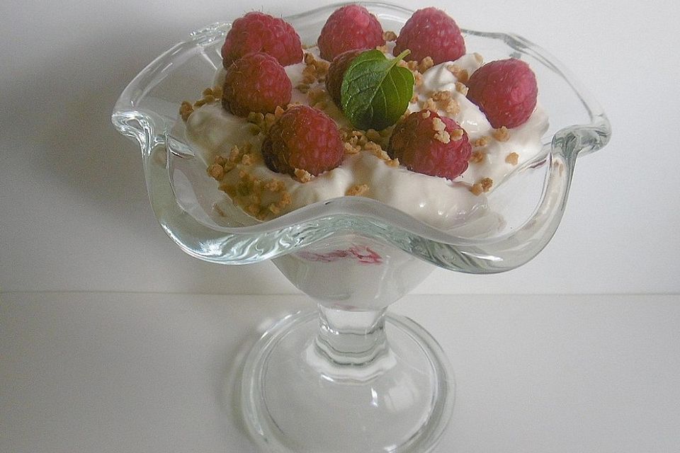 Philadelphia - Creme mit gefrorenen Himbeeren