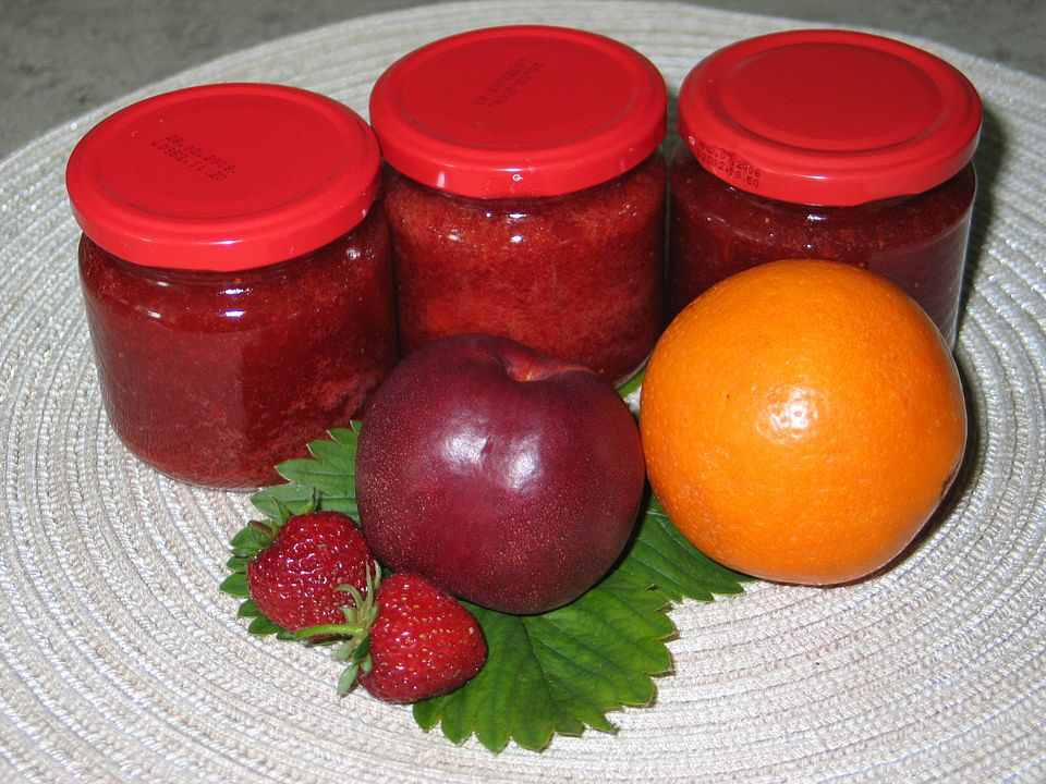 Nektarinen - Erdbeer - Grapefruit Marmelade von staldi| Chefkoch