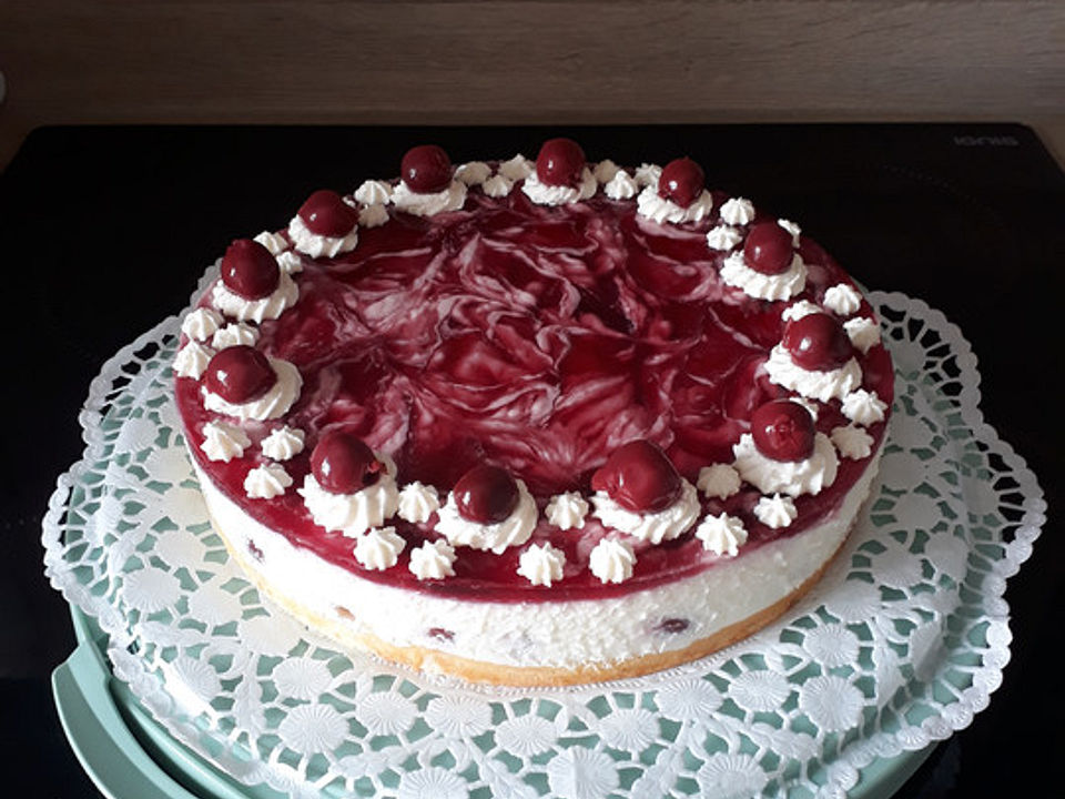 Marmorierte Kirsch - Joghurt - Torte von Jeanny01| Chefkoch