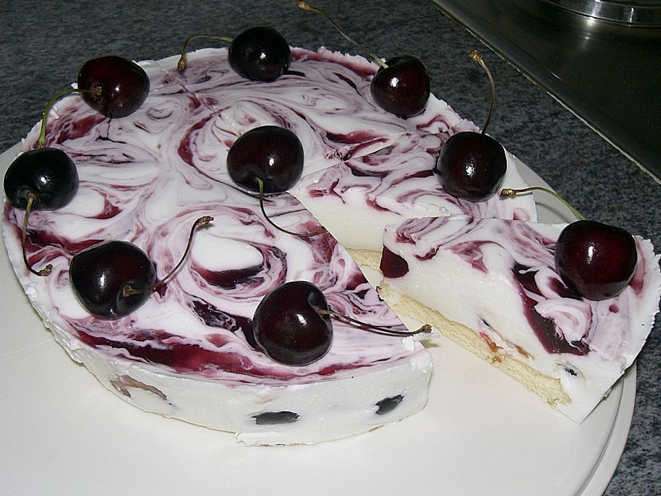 Marmorierte Kirsch - Joghurt - Torte von Jeanny01 | Chefkoch