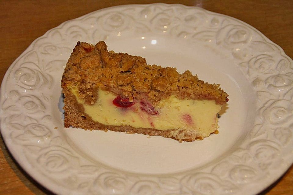 Quark - Kirschkuchen mit Streuseln