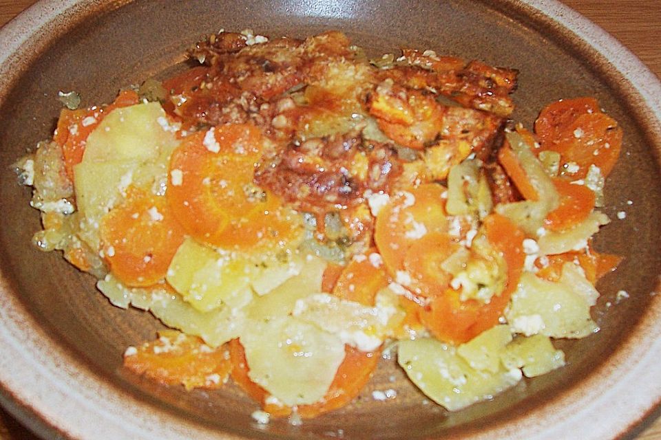 Kartoffel-Möhren-Gratin