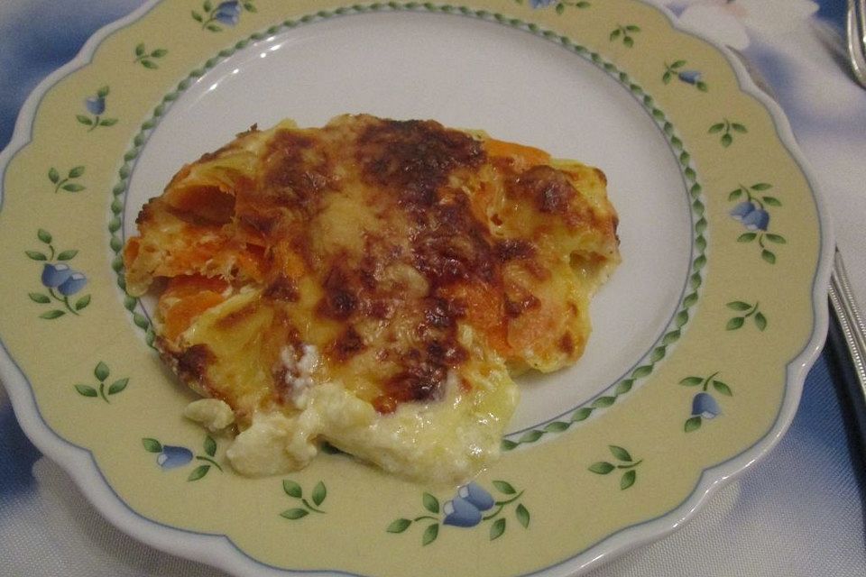 Kartoffel-Möhren-Gratin