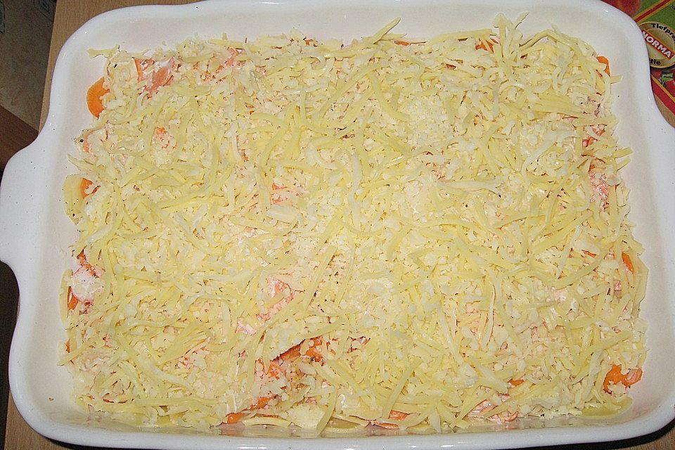 Kartoffel-Möhren-Gratin