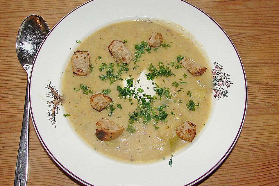 Kartoffel - Porreesuppe