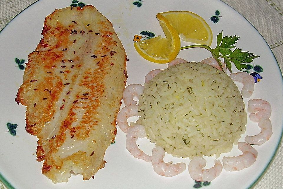 Fischfilet mit Zitronenreis