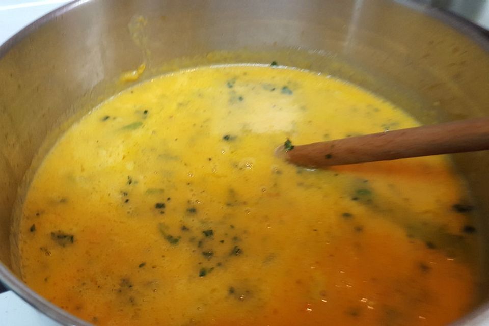 Kokos - Möhren - Spinat - Suppe