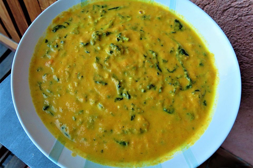 Kokos - Möhren - Spinat - Suppe