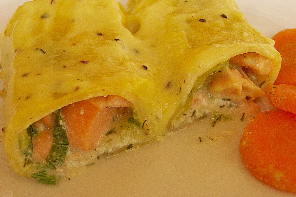 Cannelloni mit Lachsfülle