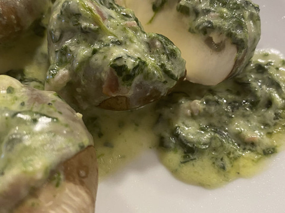 Champignons gefüllt mit Spinat | Chefkoch