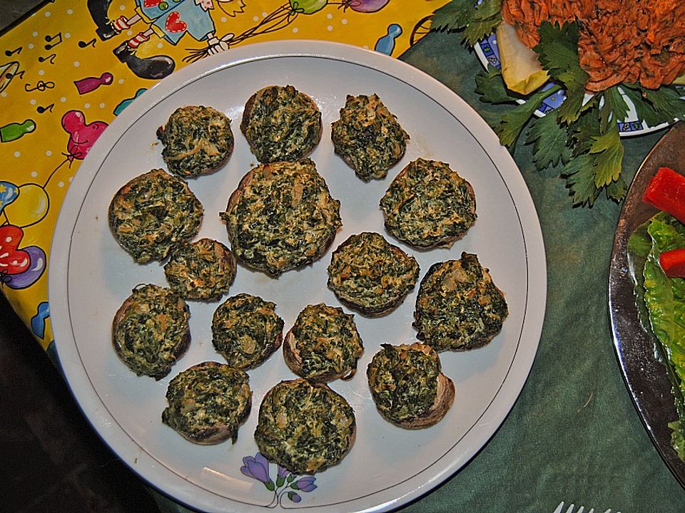 Champignons gefüllt mit Spinat | Chefkoch