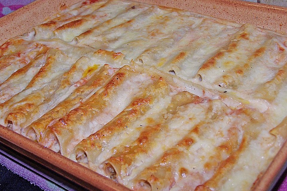 Cannelloni mit Hackfleischfüllung