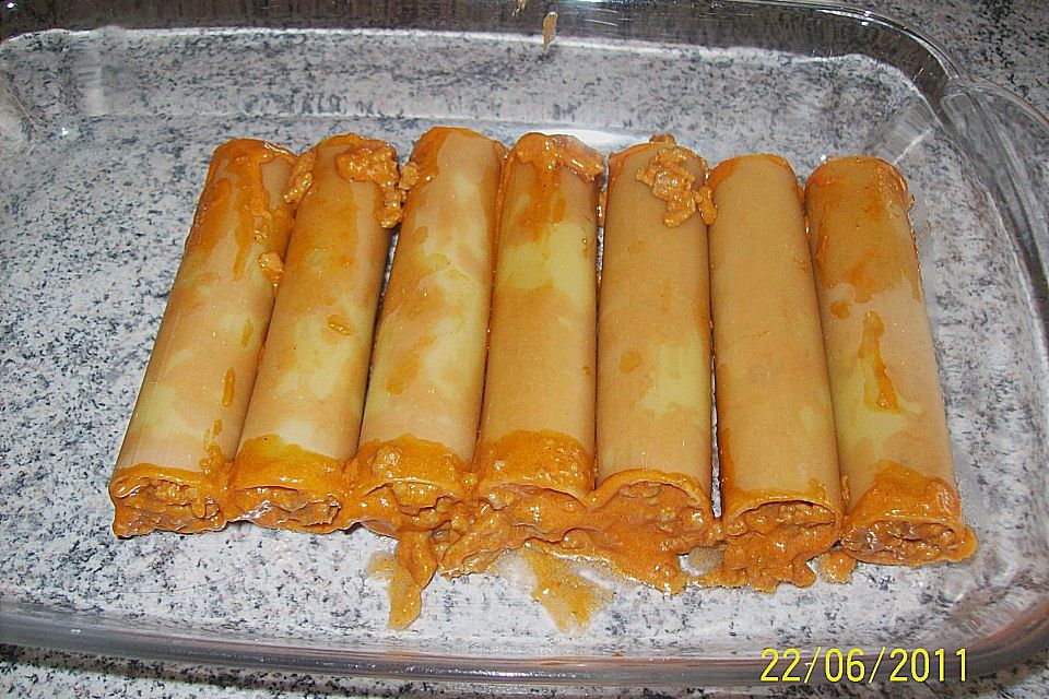 Cannelloni mit Hackfleischfüllung