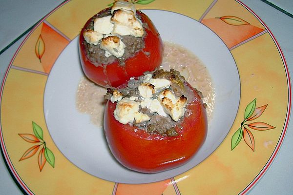 Gefüllte Tomaten Mit Hackfleisch, Schafskäse Und Thymian Von Instinct ...