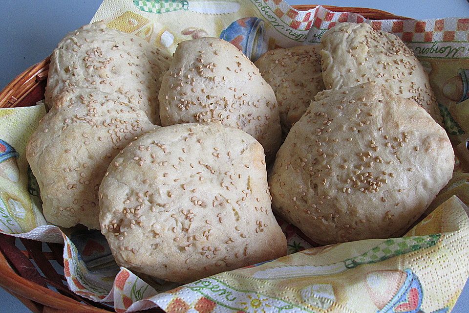 Pita - Brot mit Sesam