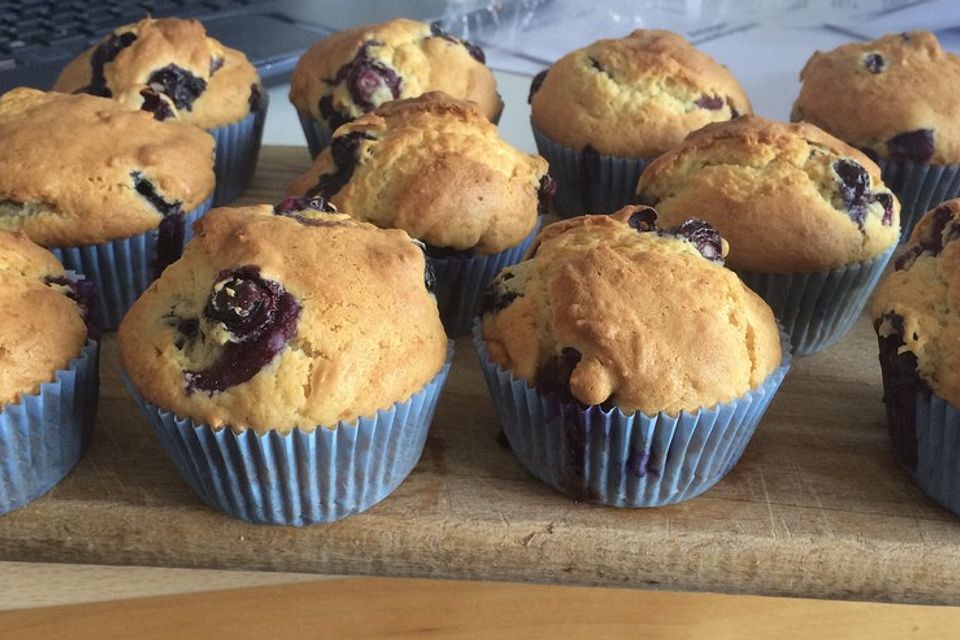 Mile high Blueberry Muffins