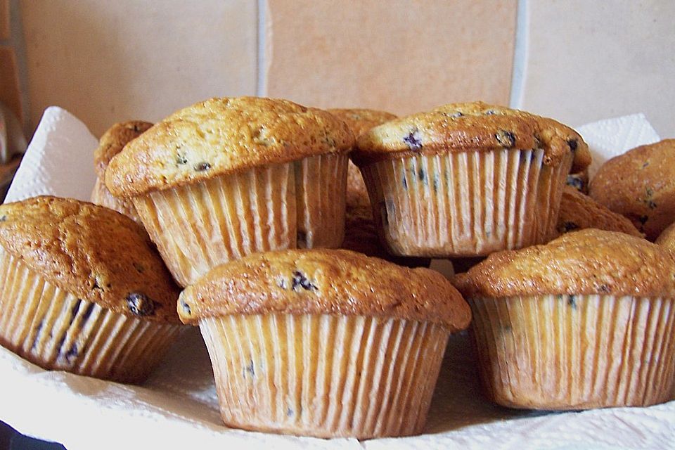 Mile high Blueberry Muffins