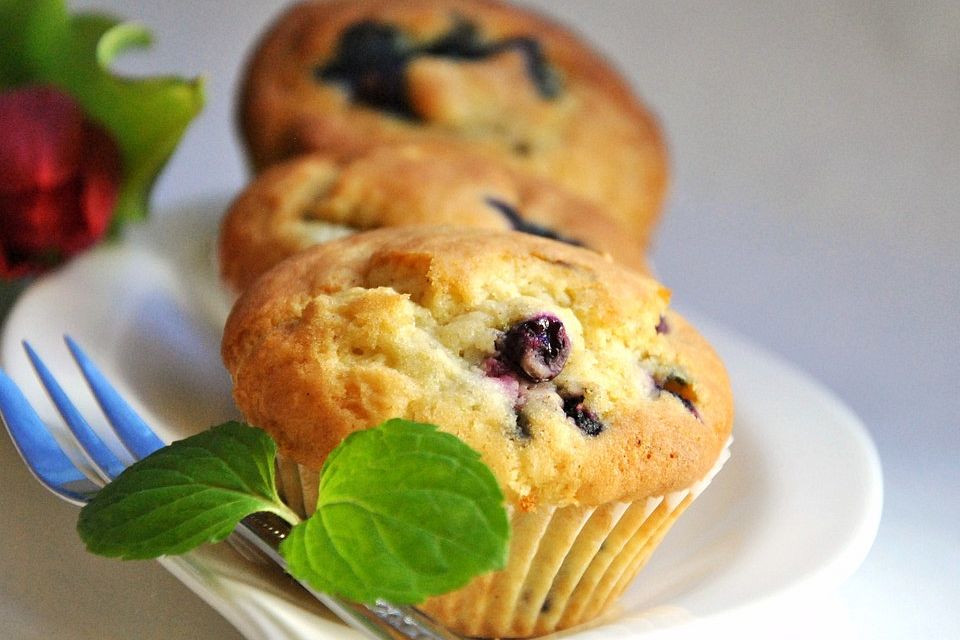 Mile high Blueberry Muffins