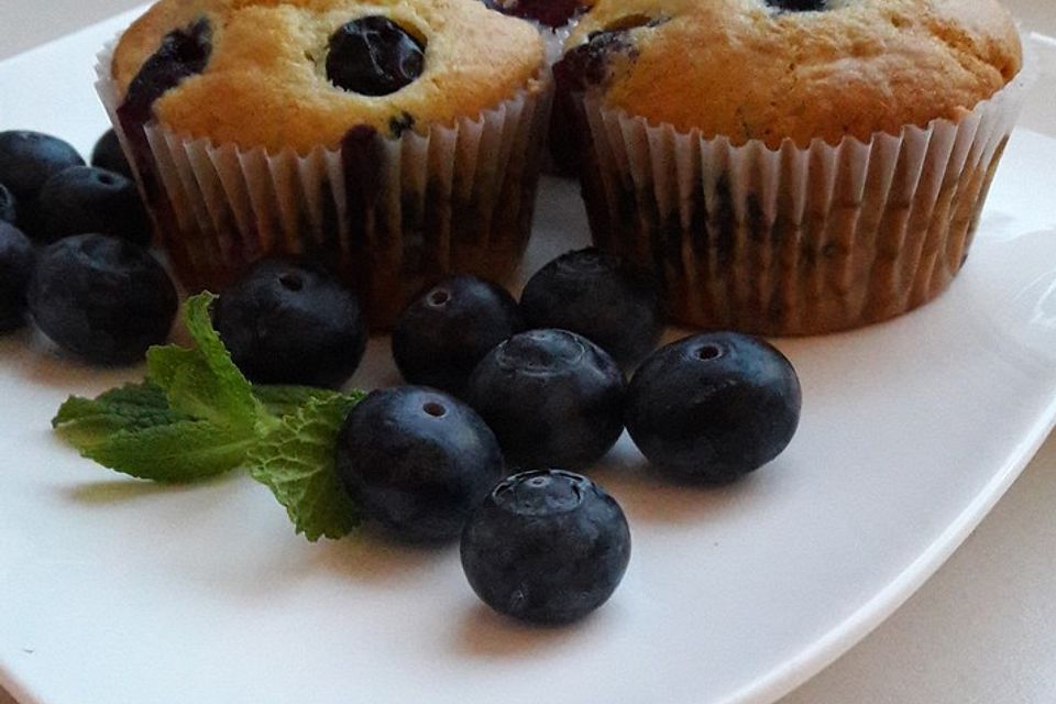 Mile high Blueberry Muffins