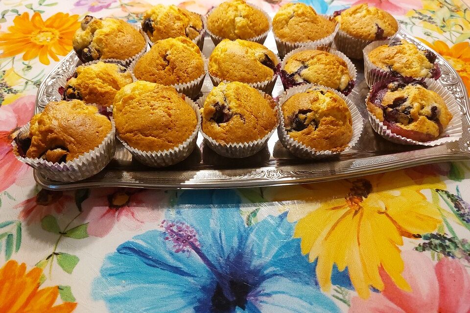 Mile high Blueberry Muffins