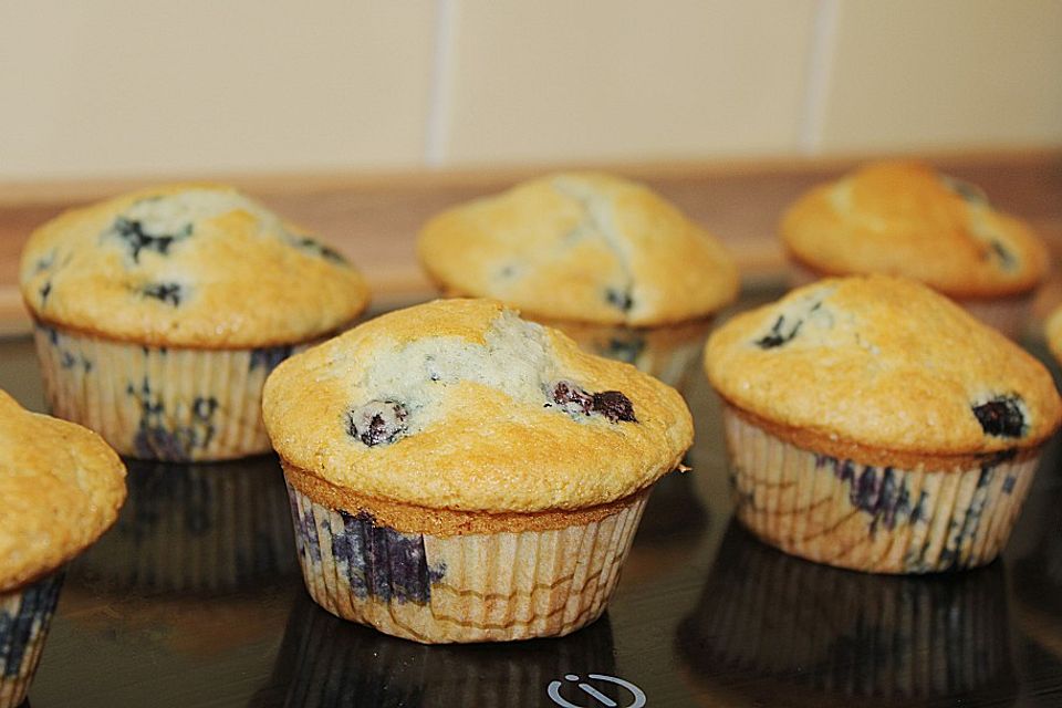 Mile high Blueberry Muffins