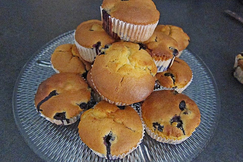 Mile high Blueberry Muffins