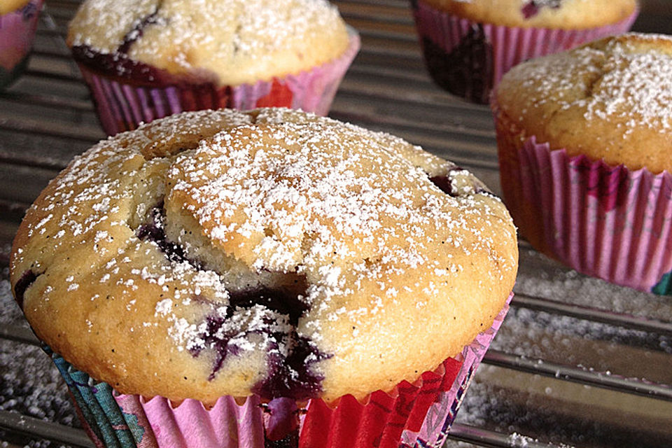 Mile high Blueberry Muffins