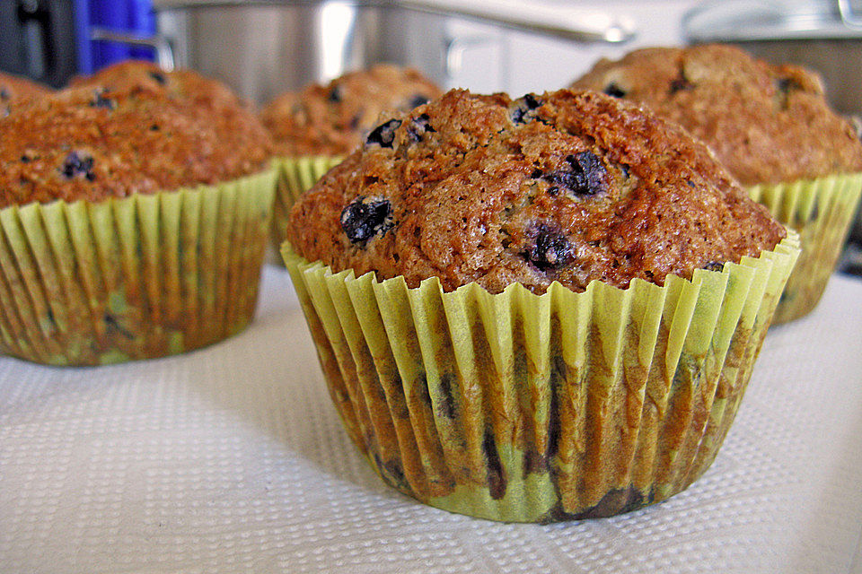 Mile high Blueberry Muffins