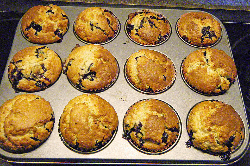 Mile high Blueberry Muffins