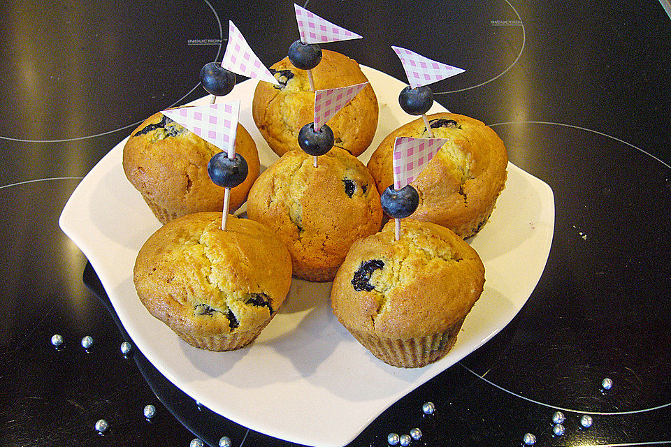 Mile high Blueberry Muffins