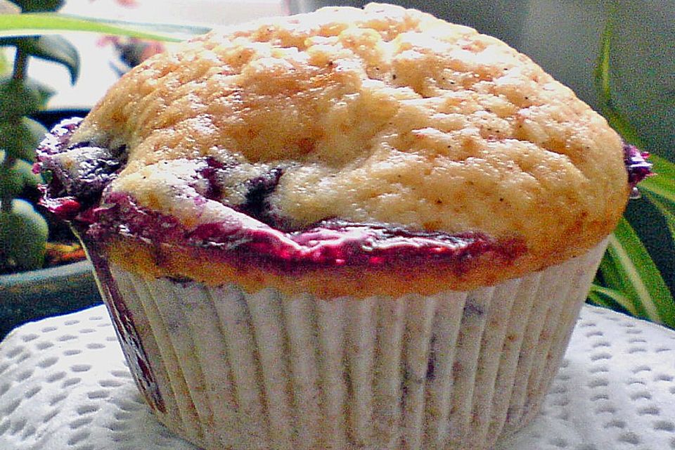 Mile high Blueberry Muffins