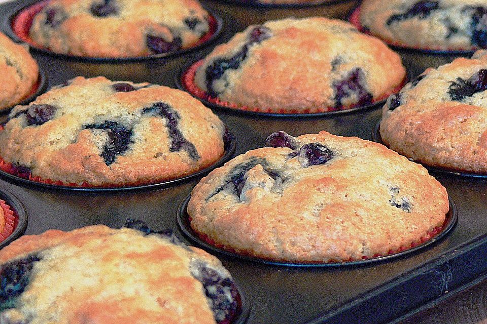 Mile high Blueberry Muffins