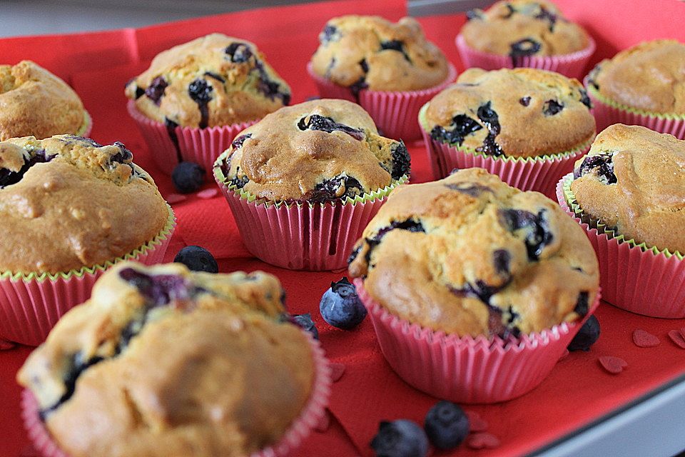 Mile high Blueberry Muffins