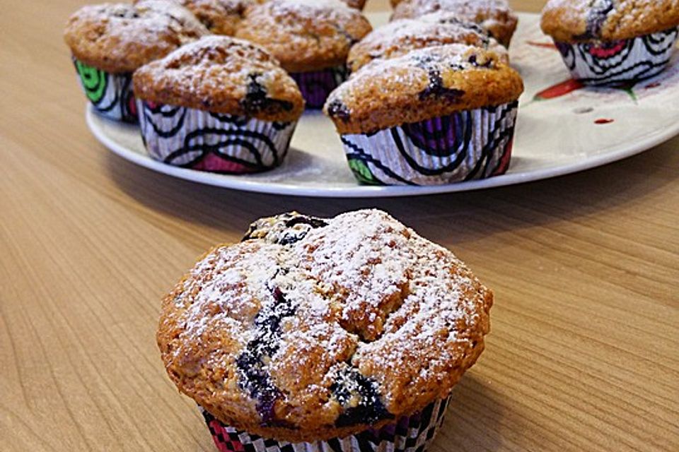 Mile high Blueberry Muffins