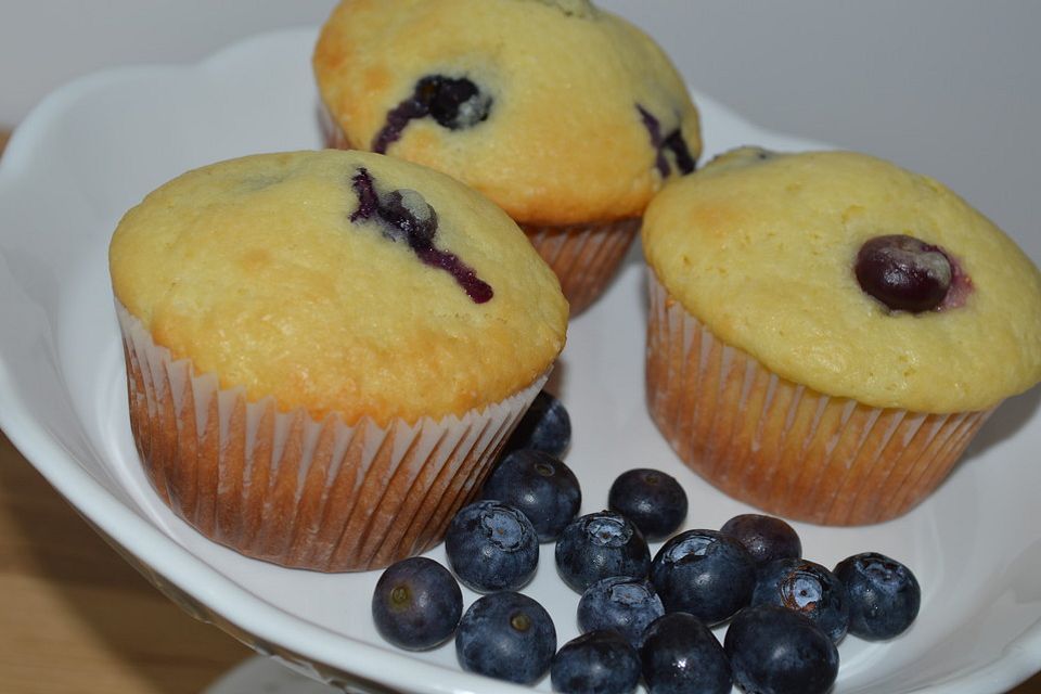 Mile high Blueberry Muffins