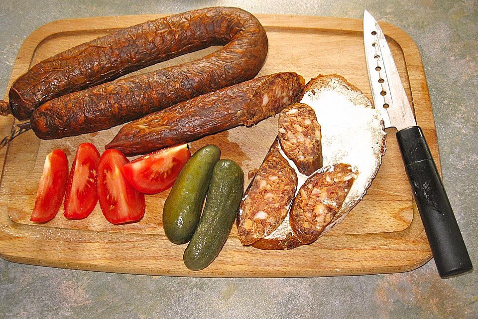 Knackwurst mit Paprika Knackwurst mit Paprika