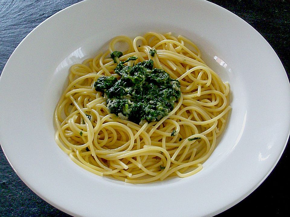 Spaghetti mit Spinat-Gorgonzolasoße von matti| Chefkoch