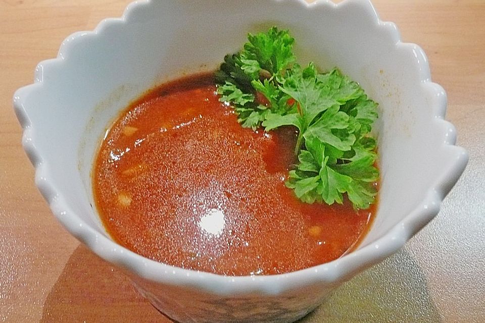 Paprika -Tomatensuppe