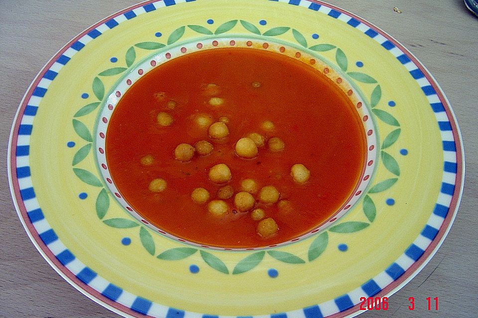 Paprika -Tomatensuppe