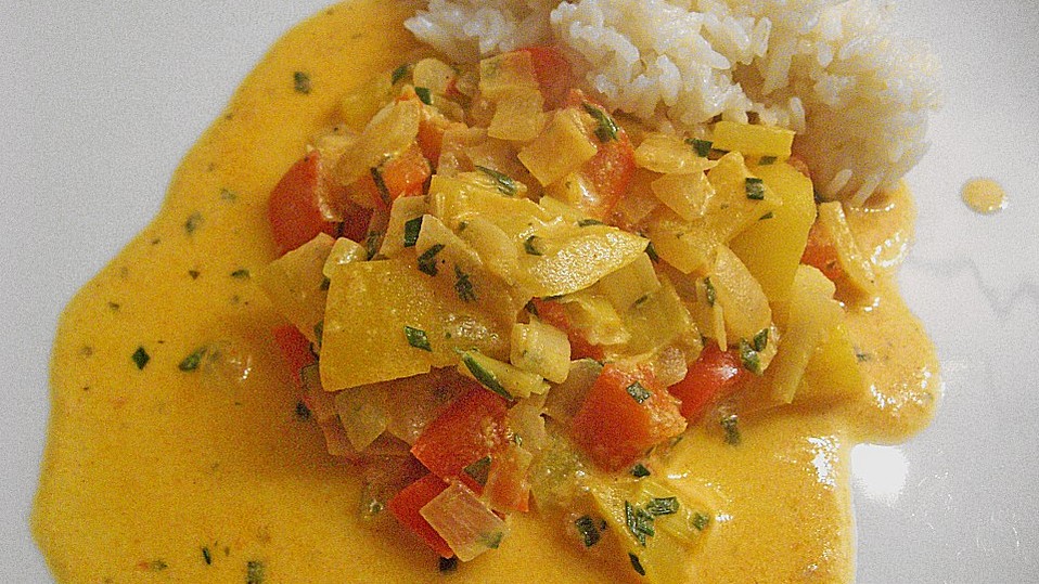 Absolut leicht und lecker, Paprikagemüse in Milch als Beilage Absolut leicht und lecker, Paprikagemüse in Milch als Beilage