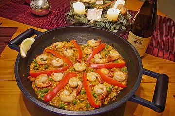 Paella en sartén eléctrico Receta de kanacho- Cookpad